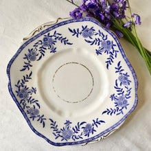 Load image into Gallery viewer, English china blue and white sandwich or cake plate
