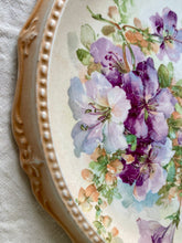 Load image into Gallery viewer, Antique Victorian floral bread or cake plate
