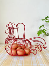 Load image into Gallery viewer, Red covered wire chicken egg tidy
