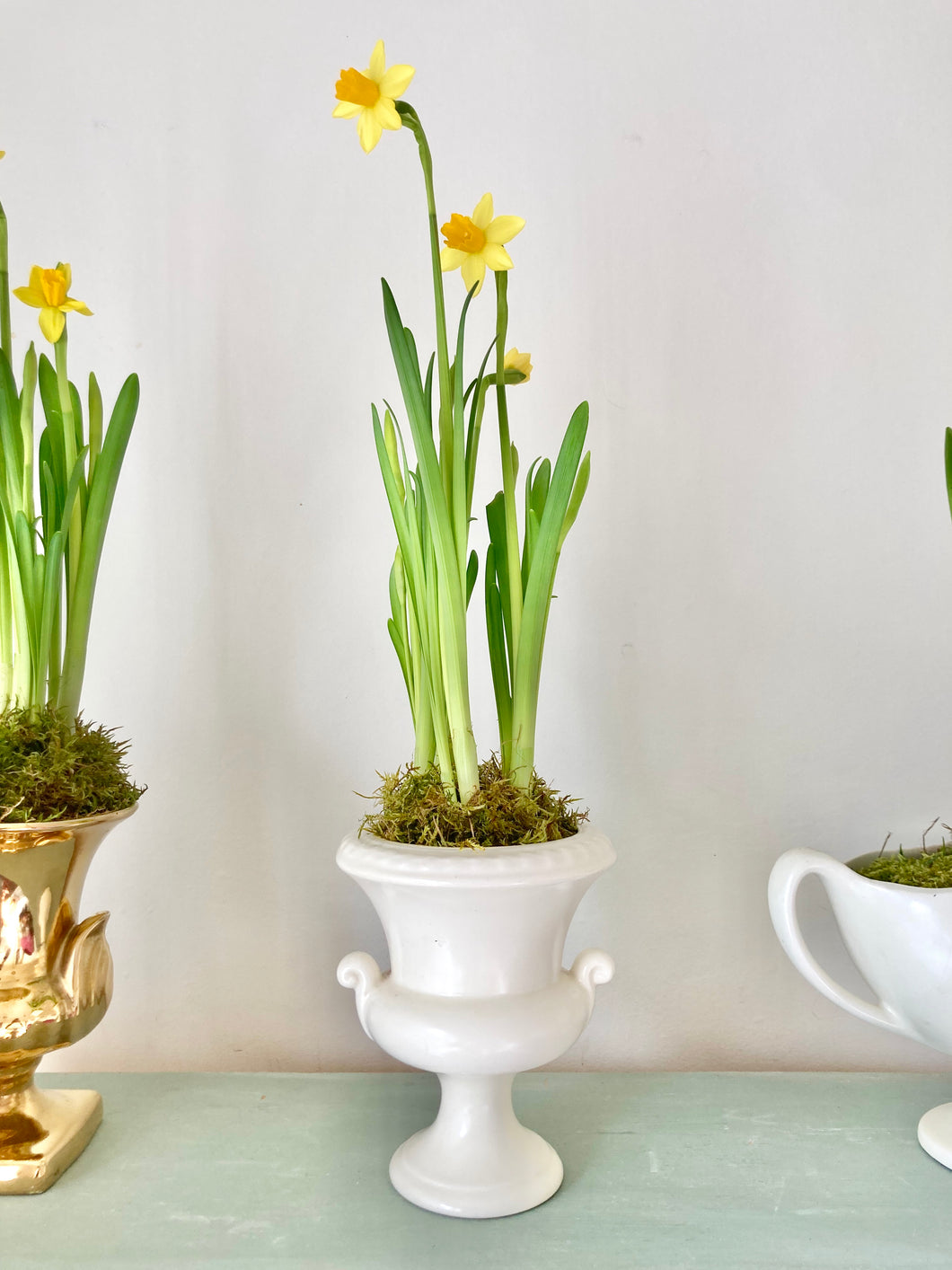 Crown Devon creamware urn