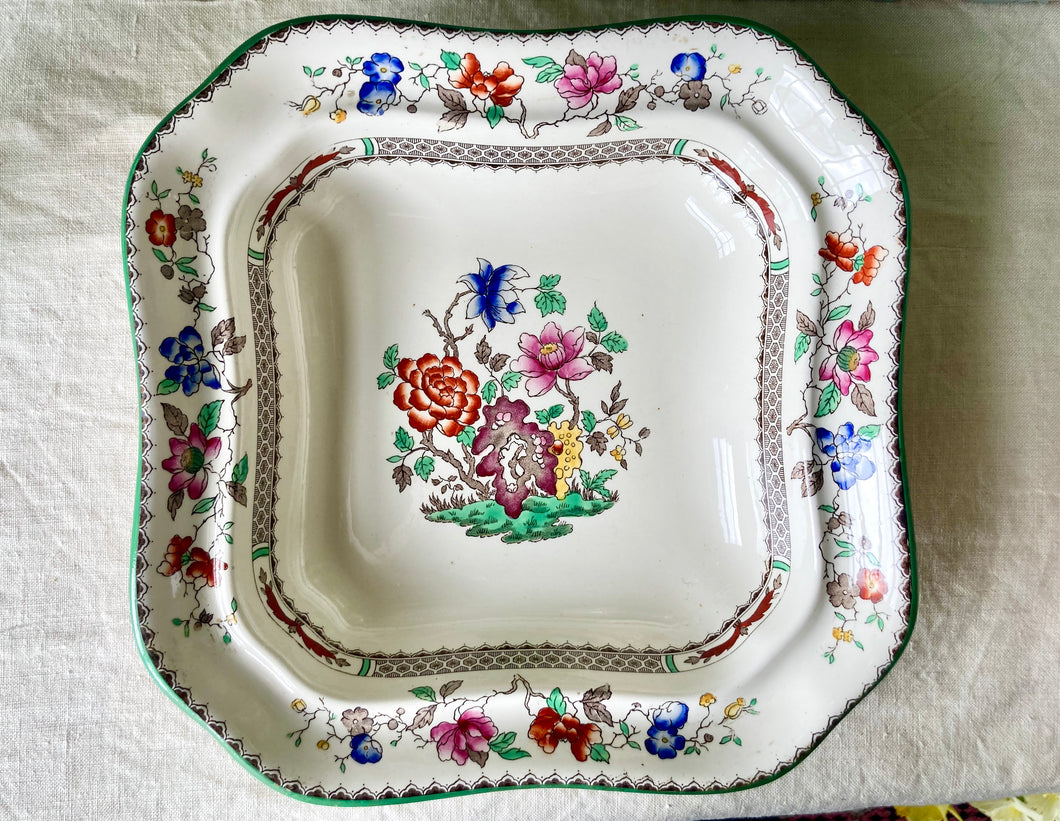 Copeland Spode Chinese Rose porcelain hand painted dish