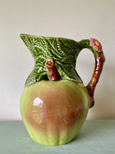 Load image into Gallery viewer, Large Bordallo Pinheiro majolica apple jug
