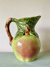 Load image into Gallery viewer, Large Bordallo Pinheiro majolica apple jug
