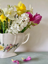 Load image into Gallery viewer, Royal Winton Magnolia mantle vase with original china frog
